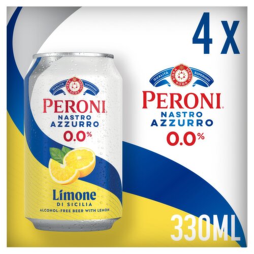 Peroni Alcohol-Free Beer with Lemon 4 x 330ml