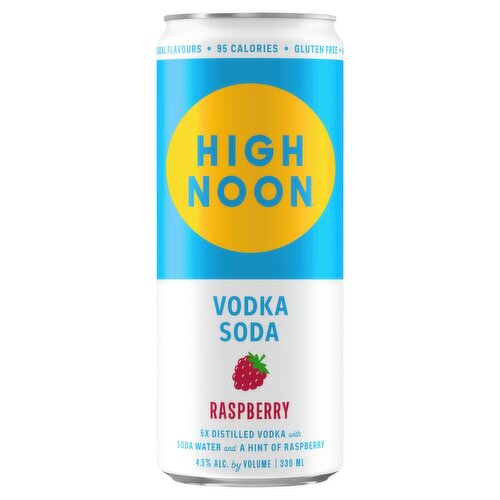 High Noon Vodka Soda Raspberry 330ml