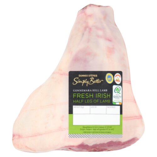 Dunnes Stores Simply Better Connemara Hill Fresh Irish Half Leg of Lamb 1kg