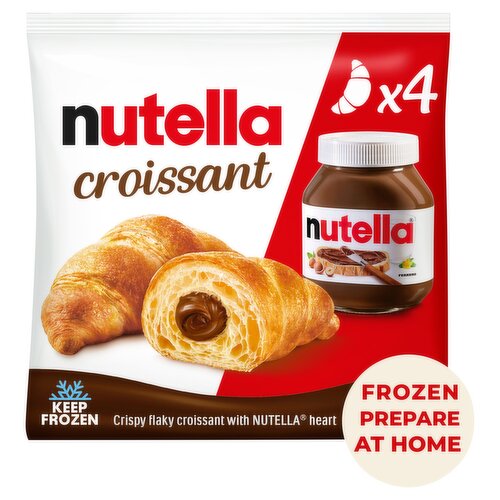 Frozen Nutella Croissant- Crispy Flaky  Croissants with a Nutella Heart 4 Pack (340g)