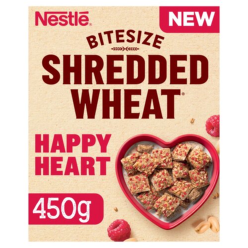 Nestlé Shredded Wheat Bitesize Happy Heart Raspberry & Nuts Breakfast Cereal 450g