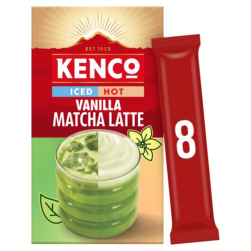 Kenco Iced Hot Vanilla Matcha Latte Sachets x8