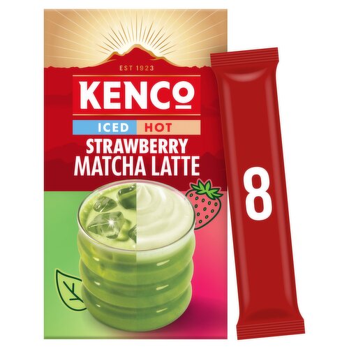 Kenco Iced Hot Strawberry Matcha Latte Sachets x8