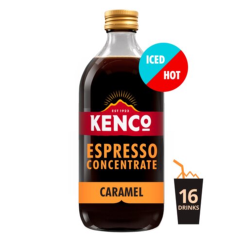 Kenco Espresso Coffee Concentrate Caramel Iced or Hot 485ml