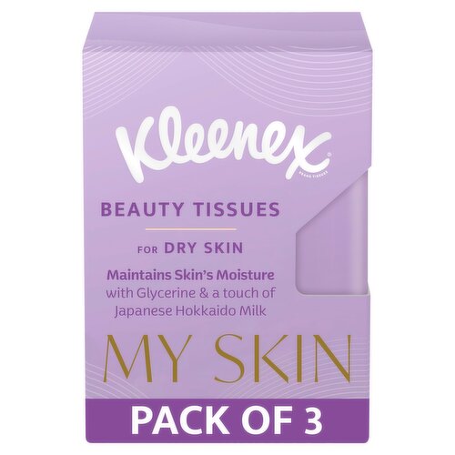 Kleenex My Skin Beauty Tissues for Dry Skin On The Go Facial Tissue