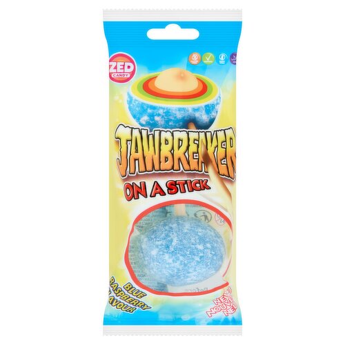 Zed Candy Blue Raspberry Flavour Jawbreaker on a Stick 60g