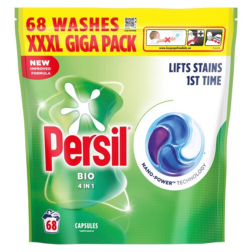 Persil Bio 4 in 1 fast-dissolving laundry capsules, 68 washes