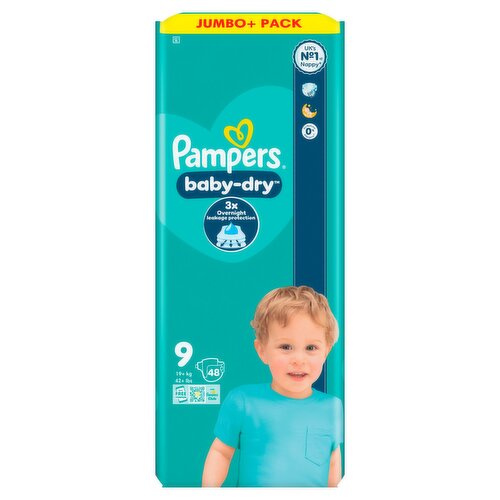 Pampers Baby-Dry Size 9, 48 Nappies