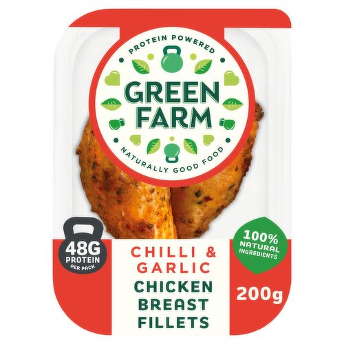 Green Farm Chilli & Garlic Chicken Breast Fillets 200g