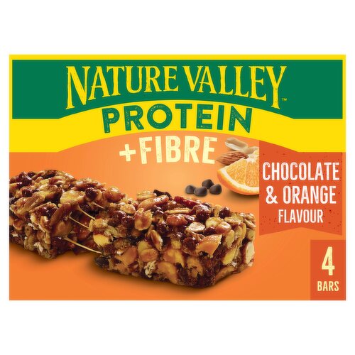 Nature Valley Protein + Fibre Chocolate & Orange Flavour 4 x 36 g