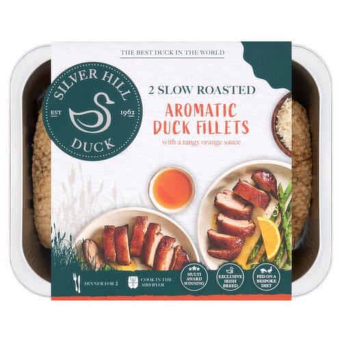 Silver Hill Duck 2 Slow Roasted Aromatic Duck Fillets with a Tangy Orange Sauce 310g