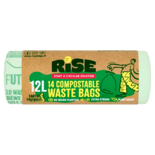 Rise 14 Compostable Waste Bags 12L