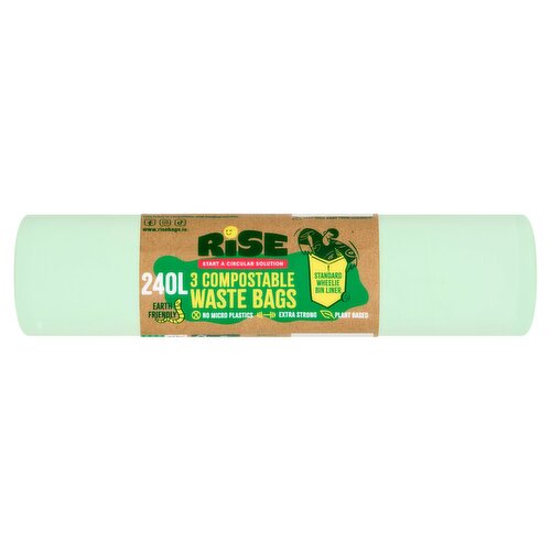 Rise 3 Compostable Waste Bags 240L
