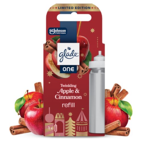 Glade ONE Festive Universal Capsule Refill Pack, Twinkling Apple & Cinnamon, 1x13ml
