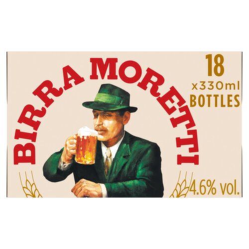 Birra Moretti Premium Lager Beer 18 x 330ml