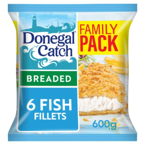 Donegal Catch 6 Breaded Fish Fillets 600g