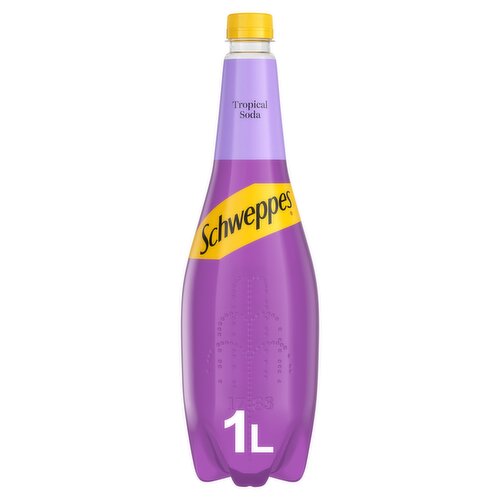 Schweppes Tropical Soda with Hibiscus and Guava Notes 1L