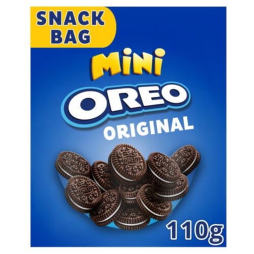 OREO Minis Vanilla Flavoured Sandwich Biscuits Snack Bag 110 g
