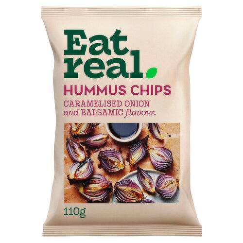 Eat Real Caramelised Onion & Balsamic Flavour Hummus Chips Sharing 110g