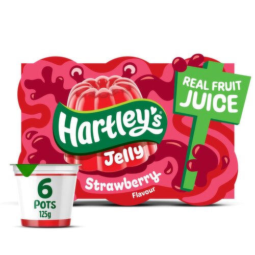 Hartley's Strawberry Flavour Jelly 750g (6 x 125g)
