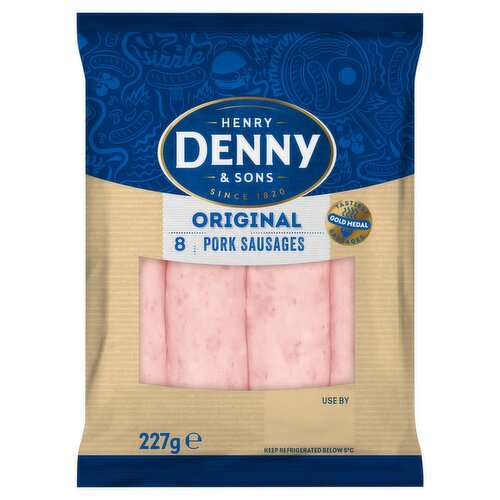 Henry Denny & Sons 8 Original Pork Sausages 227g