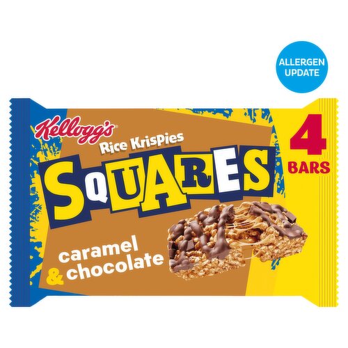 Kellogg's Rice Krispies Squares Curious Caramel & Chocolate Snack Bars 4x36g