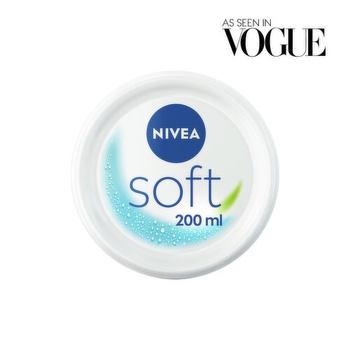 NIVEA Soft Moisturiser Face Body & Hands 200ML