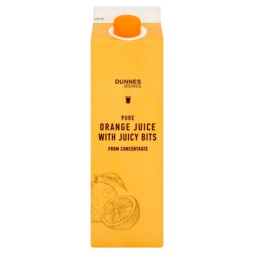 Dunnes Stores Pure Orange Juice with Juicy Bits From Concentrate 1L