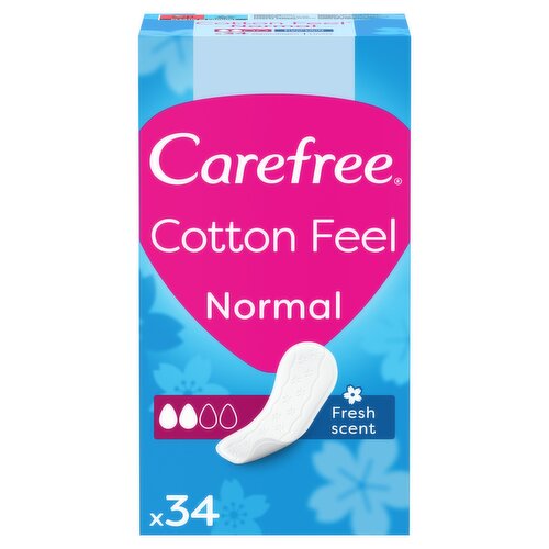 Carefree Cotton Fresh Scent Pantyliners 34ct
