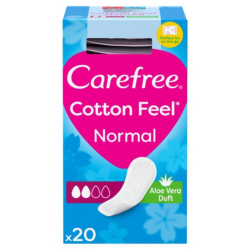 Carefree Cotton Aloe Pantyliners 20ct