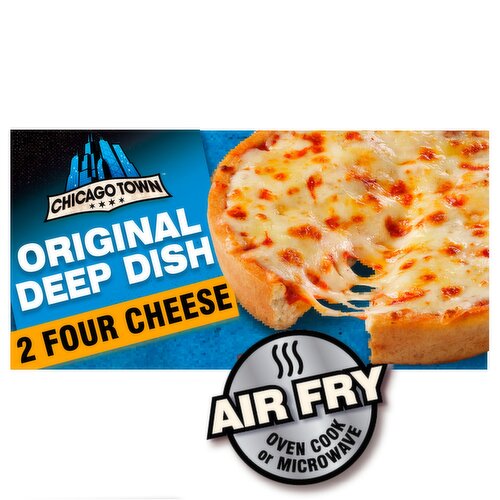 Chicago Town 2 Deep Dish Four Cheese Mini Pizzas 2 x 148g