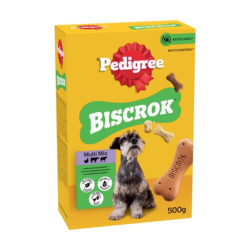 PEDIGREE BISCROK Biscuits Multi Mix Dog Treats 500g