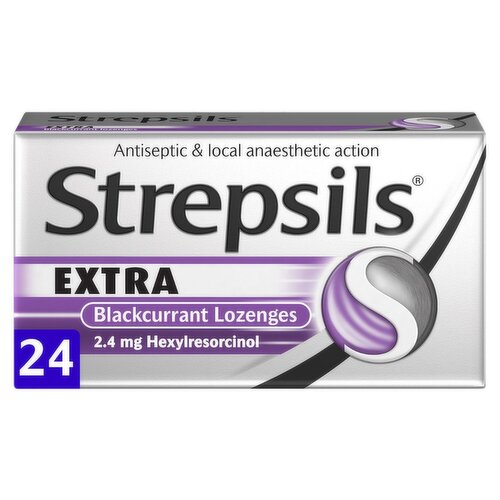Strepsils Extra Blackcurrant 24 Lozenges