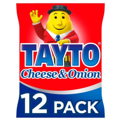 Tayto Cheese & Onion Flavour Potato Crisps 12 x 25g