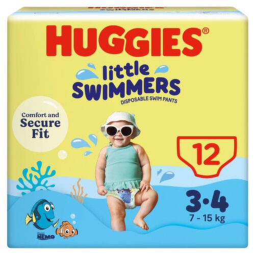 Huggies Diapers Little Swimmers 3-4 7-15kg 12 Swim Pants