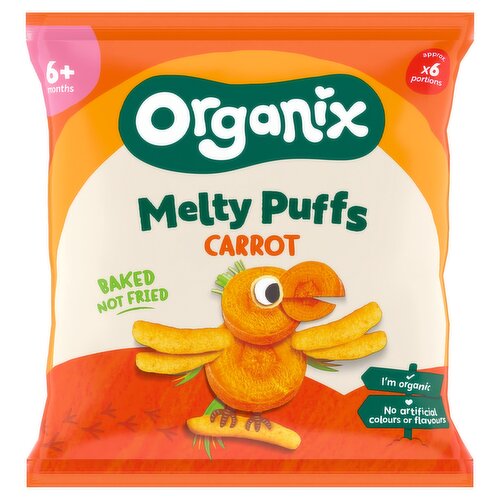 Organix Melty Organic Carrot Baby Puffs 20g 6 months+