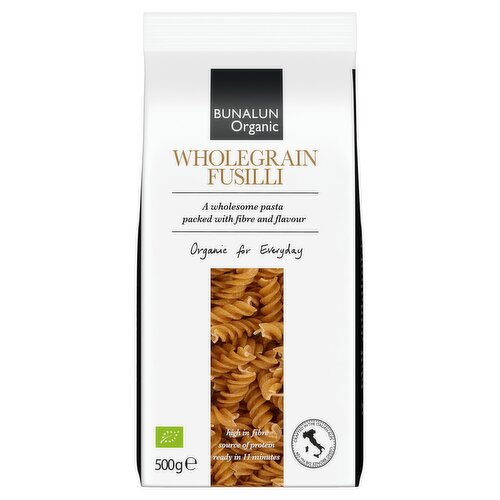 Bunalun Organic Wholegrain Fusilli 500g