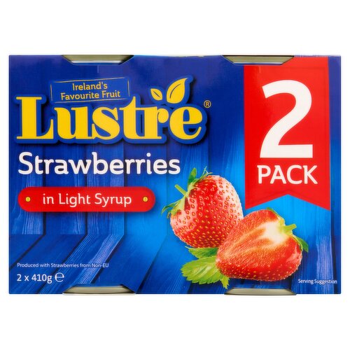 Lustre Strawberries in Light Syrup 2 x 410g