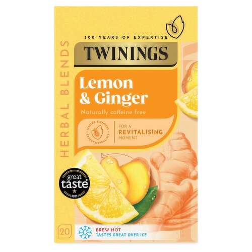 Twinings Lemon & Ginger 20 Tea Bags 30g 