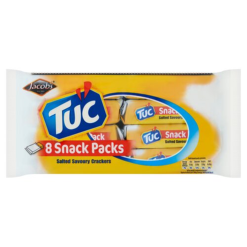 Tuc Snack Packs Salted Savoury Crackers 8 x 31.25g (250g)
