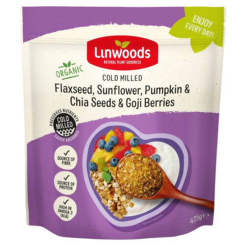 Linwoods Organic Cold Milled Flaxseed, Sunflower, Pumpkin & Chia Seeds & Goji Berries 425g