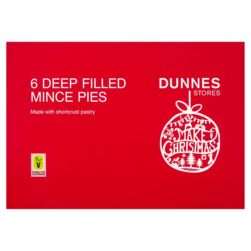 Dunnes Stores 6 Deep Filled Mince Pies 343g