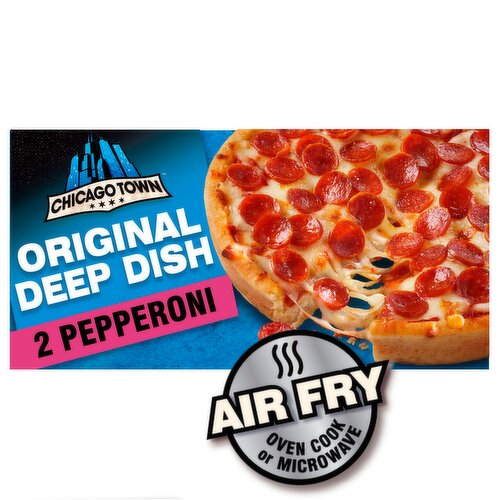 Chicago Town 2 Deep Dish Pepperoni Mini Pizzas 2 x 155g