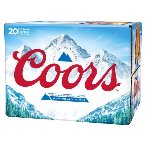 Coors Lager Beer 20 x 330ml Bottle 