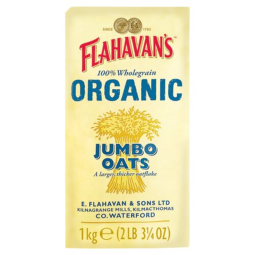 Flahavan's Organic Jumbo Oats 1kg