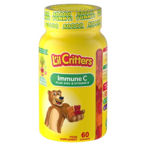 L'il Critters Immune C Plus Zinc & Vitamin D 60 Gummies