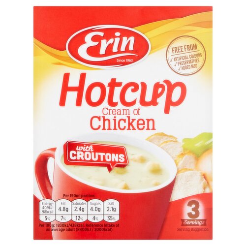 Erin Hotcup Cream of Chicken with Croutons 67g