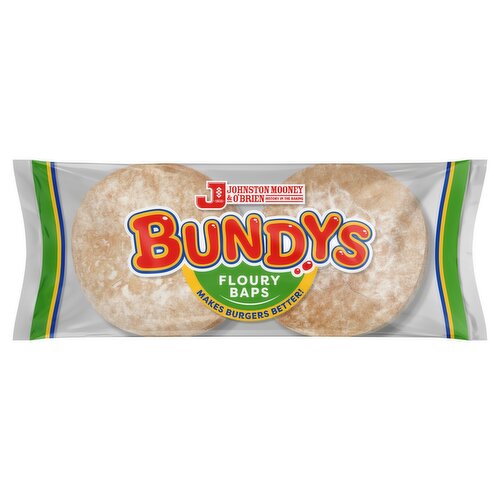 Johnston Mooney & O'Brien Bundys Floury Baps 320g