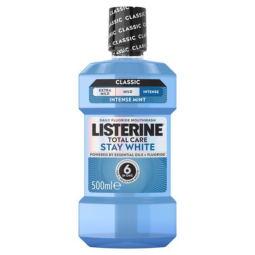 Listerine Total Care Stay White Intense Taste Classic Mouthwash 500ml
