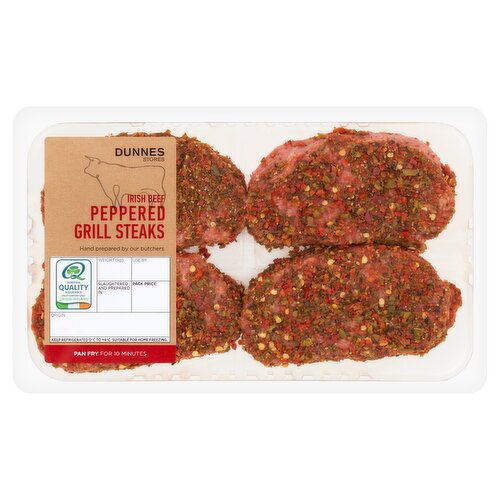 Dunnes Stores Peppered Irish Beef Grill Steaks 454g